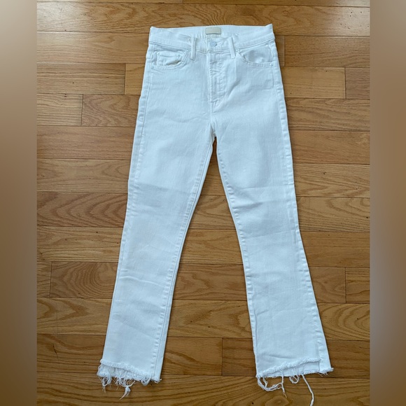 MOTHER Women's Flare Jeans in White - Picture 1 of 9